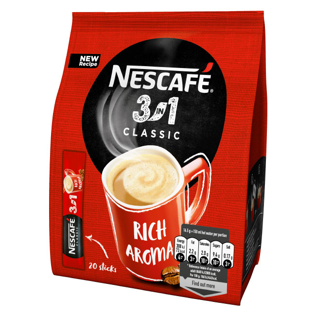 Нескафе Nescafe 3 in 1 Classic плик 16.5 g | Чай, кафе, мляко ...