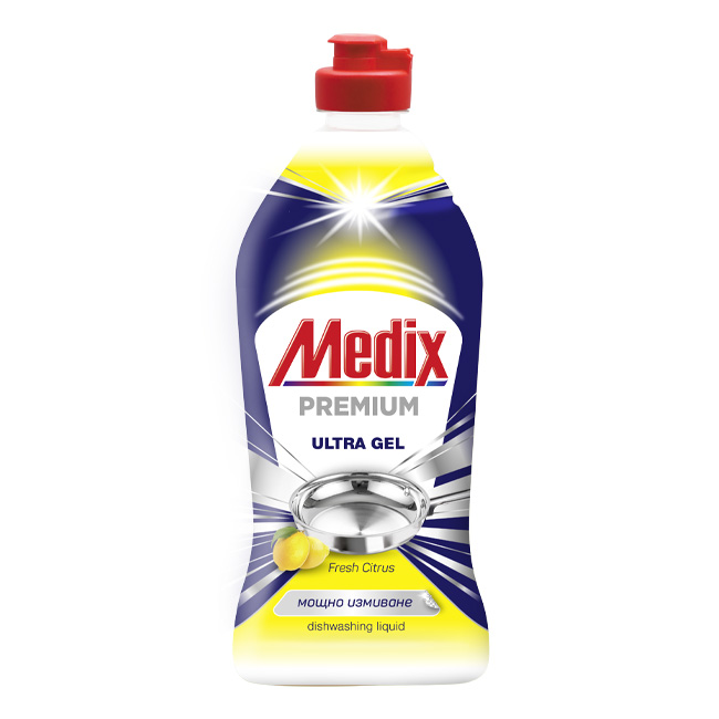 ---Препарат за съдове Medix Premium Ultra Gel Fresh Citrus 415 ml