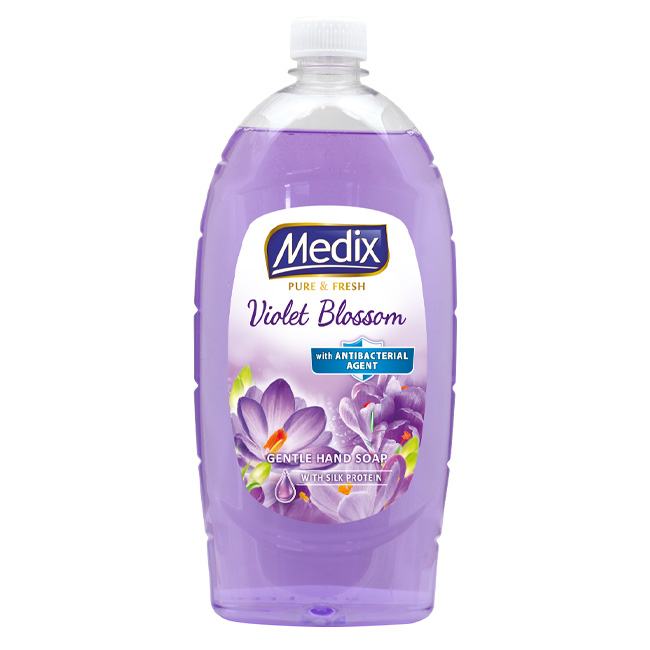 ---Течен антибактериален сапун пълнител Medix Violet Blossom 800 ml