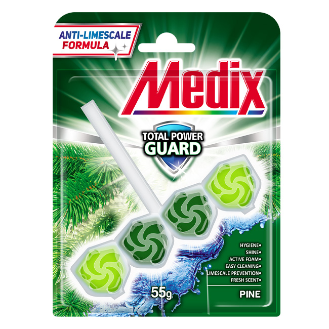---Ароматизатор за WC Medix Total Power Guard Drops Pine 55 g