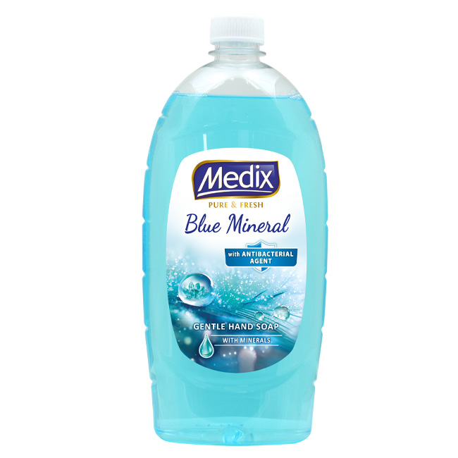 ---Течен антибактериален гел сапун за ръце пълнител Medix PURE & FRESH   Blue Mineral 800 ml