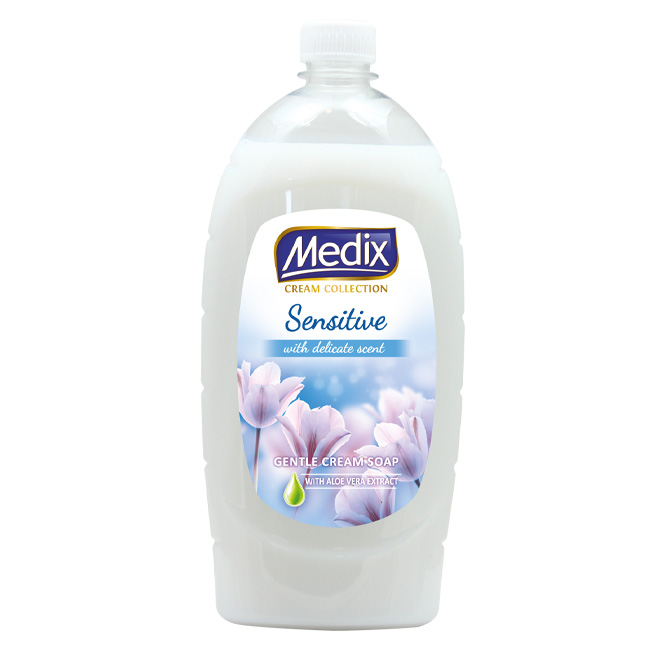 ---Tечен крем сапун за ръце пълнител Medix CREAM COLLECTION Medix Sensitive 800 ml