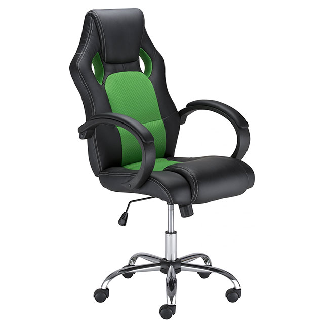 ---Геймърски офис стол Race Steel Зелен