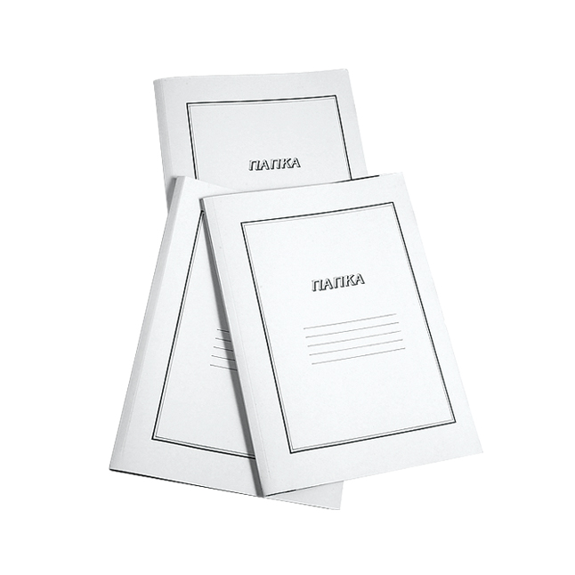 ---Папка картонена с машинка Бял