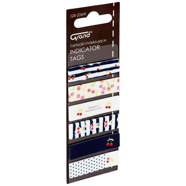 ---Лепящи индекси Grand PVC 45x12 mm 6x20 Череши