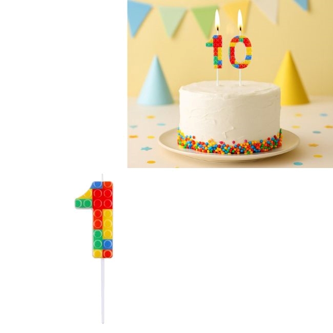 ---Свещ Blocks 4.5cm Цифра 1, 1бр.