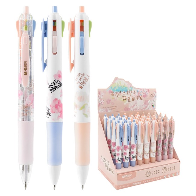 Автоматична химикалка M&G Sakura 0.5mm 4 цвята