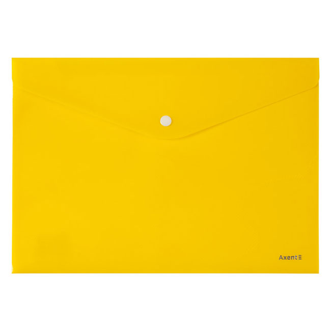 ---Папка джоб с копче Axent de Luxe Жълт А4