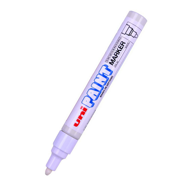 ---Paint маркер Uni PX-20 Объл връх Бял