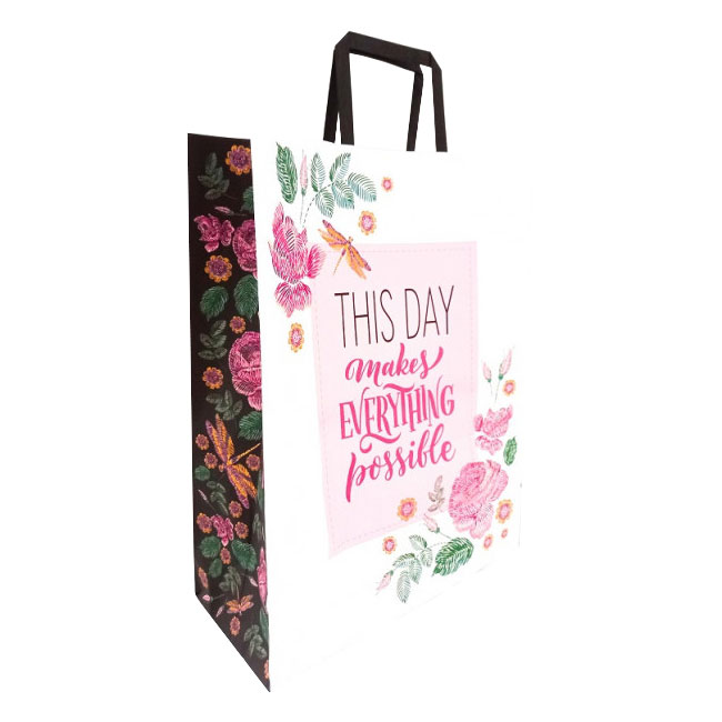 ---Плик за подарък Fresh 324215-35 Крафт бял Wish XL This day makes everything possible