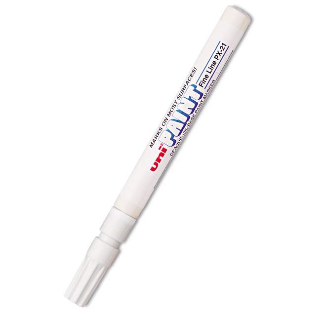 ---Paint маркер Uni PX-21 Объл връх Бял