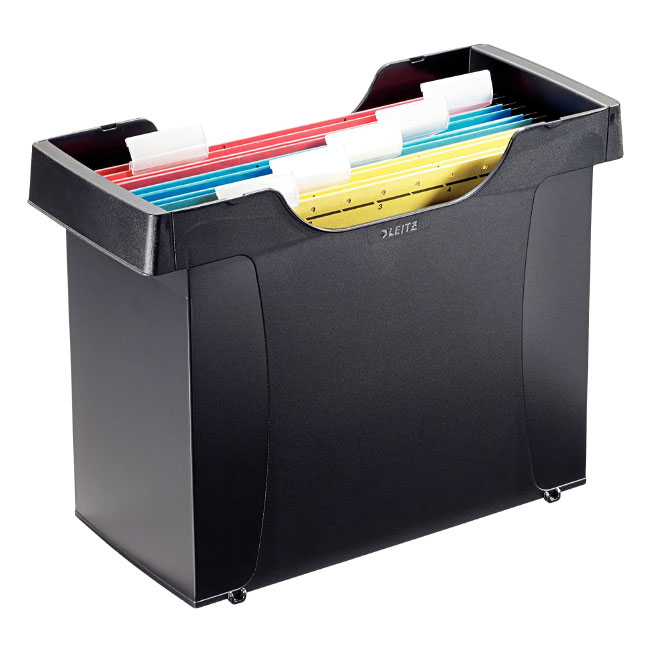 Офис бокс за висящи папки Leitz Черен