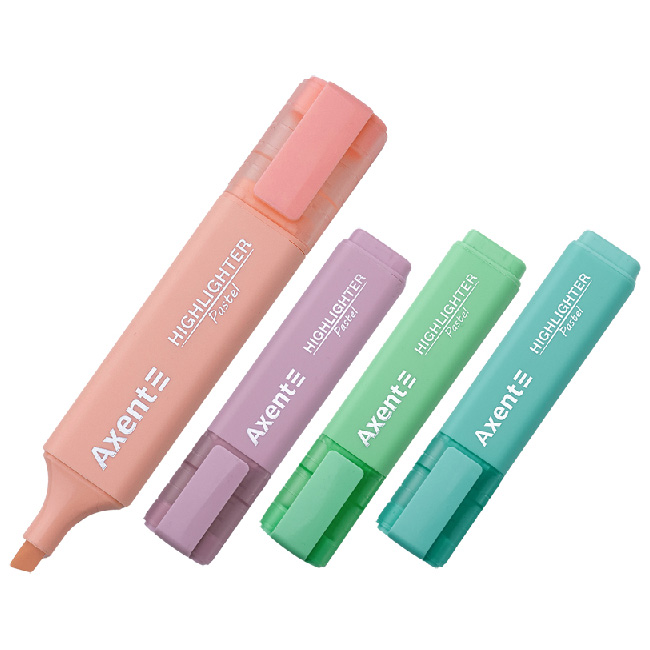 ---Комплект текстмаркери Axent 2537 1-5 mm Пастел микс 4 цвята
