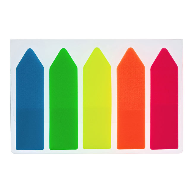 ---Лепящи индекси Office Point PVC 45x12 mm 5x25 стрелка неон