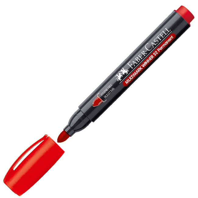 Перманентен маркер Faber-Castell Объл вр Winner 52 Червен