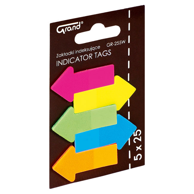 ---Лепящи индекси Grand PVC 45 x 23mm 5x25 стрелкa