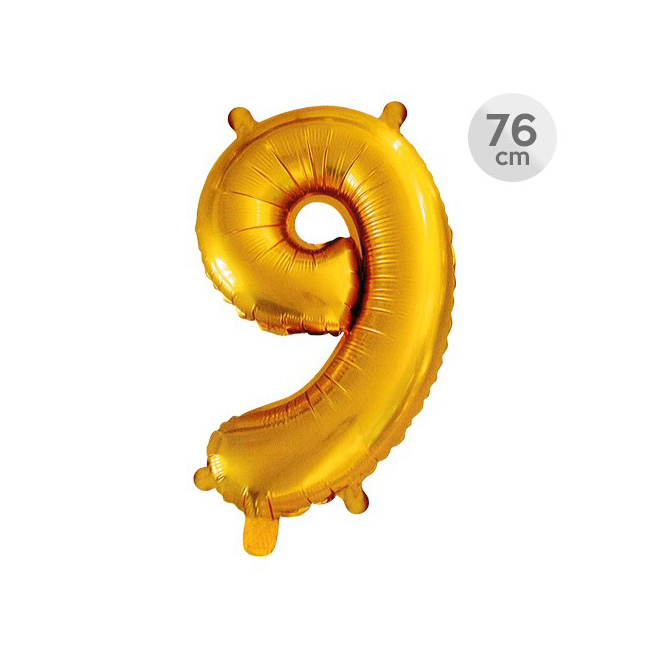 ---Балони Junior за рожден ден 76 cm- Цифра 9