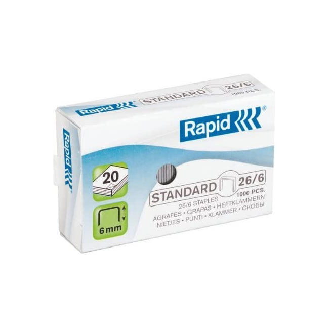---Телчета за телбод Rapid Standard №26/6 1000 бр.