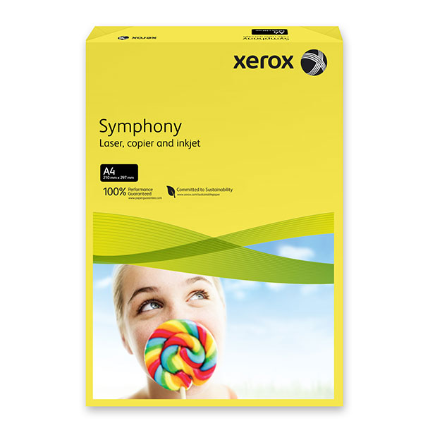 ---Цветна хартия Xerox Тъмножълт A4 500 л.  80 g/m2