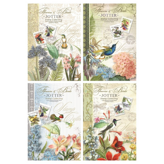 Тетрадка Bourgeois A5 80л Ред Гъвк К. Flowers&Birds