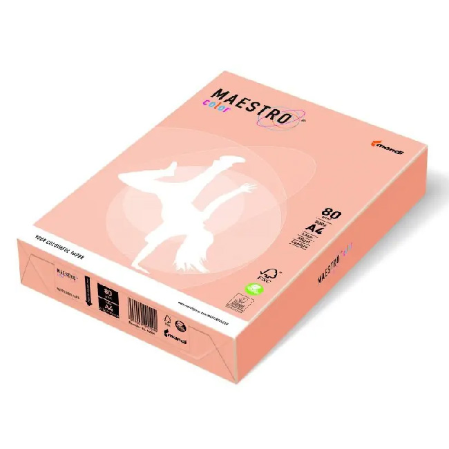 Цветна хартия MAESTRO COLOR A4 500л 80g/m2 SA24 - Salmon / Сьомга Пастел /