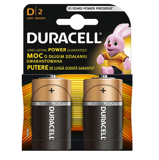 Алкална батерия Duracell Basic 1.5V LR20/D 2 бр.
