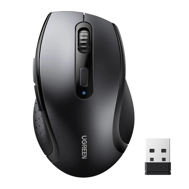 ---Безжична ергономична мишка Ugreen M511 Wireless USB, 1600 dpi, 2.4GHz Черен цвят