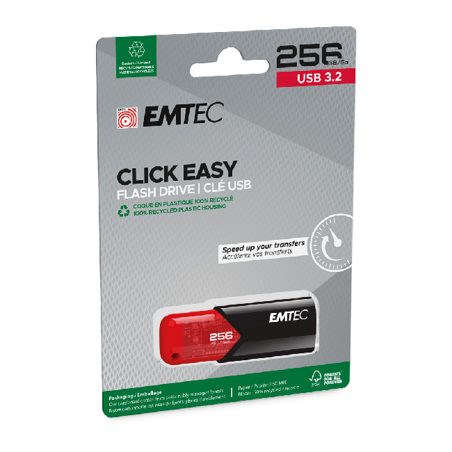 ---Флаш памет EMTEC B110 Click Easy USB 3.8 256 GB