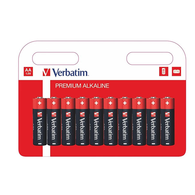 --------Батерия Verbatim алкална, AA, LR6, 10 броя